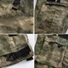 Ruins Camo Tactical Sets Men Breathable Quick-dry Training T Shirts Multi-pocket Wear-resistant Cargo Pants 2 Pcs Suits Hunting 6
