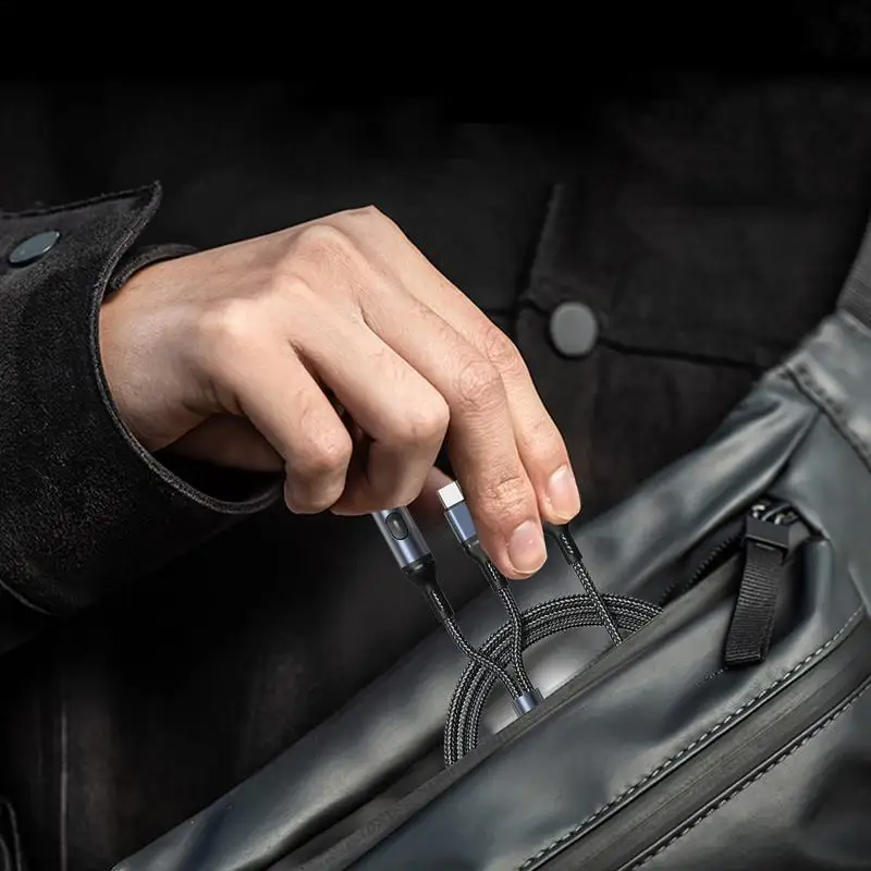 

Автомобильный зарядный кабель USB C 2 в 1 C разветвитель зарядный кабель 6a кабель для быстрой зарядки C разветвитель зарядный кабель с воспламенителем автомобиля