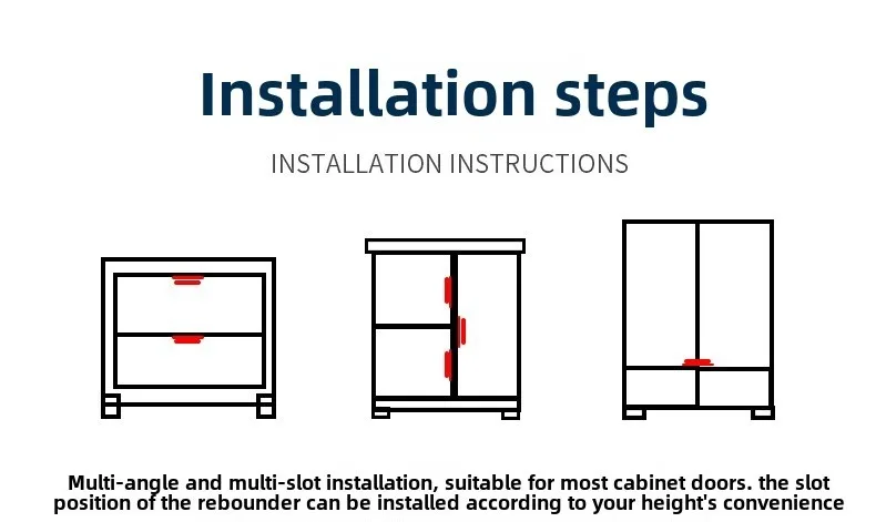 2/4/8 Sets nichtmagnetische Berührungsschlösser für Schranktüren, Push-to-Latch-System und Schrankzubehör mit Schrauben – Detail 6