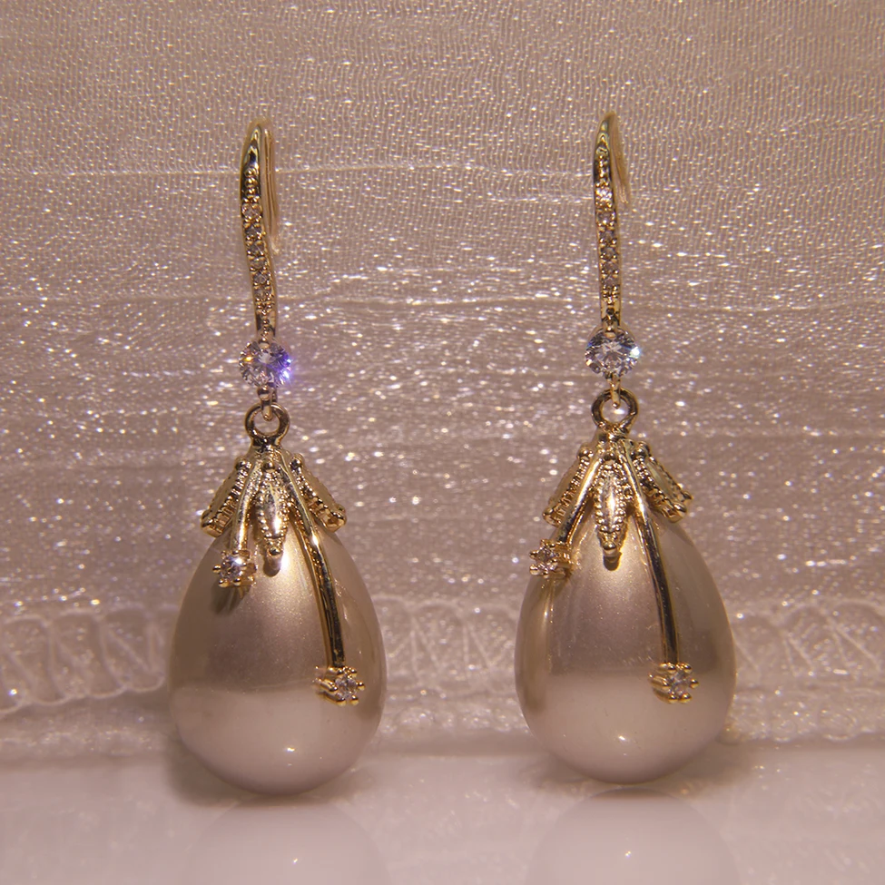 MEIDYEAR new pearl pendant earrings women luxury atmospheric jewelry party birthday dinner