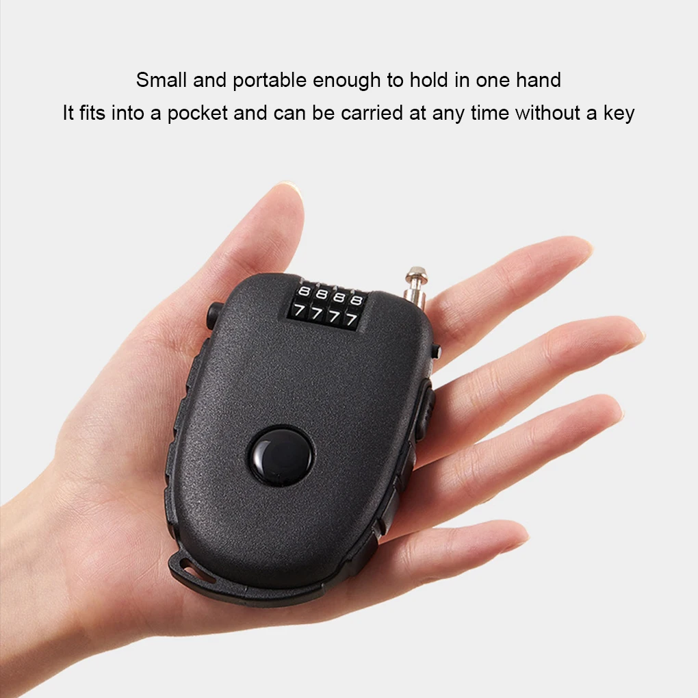 Motorcycle Helmet Suitcase Cable Lock Combination Lock Helmet Lock 4 Lock Helmet Lock Durable Safe 1PCS