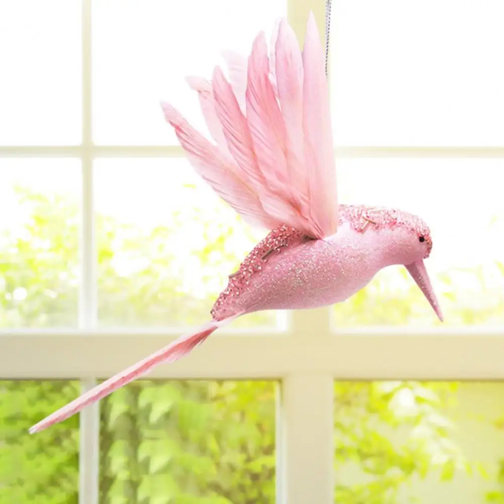 Hummingbird Artificial Birds Fake Foam Animal Simulation Feather Birds Model Artificial Pigeon Bird Shape Christmas Tree Pendant