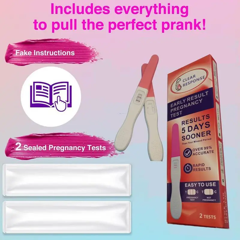 Fake Pregnancy Test Trickys Always Positive-fool's Joke False Early Result Pregnancy Practical Test Joke Day Toy Friends prank toys joke toys