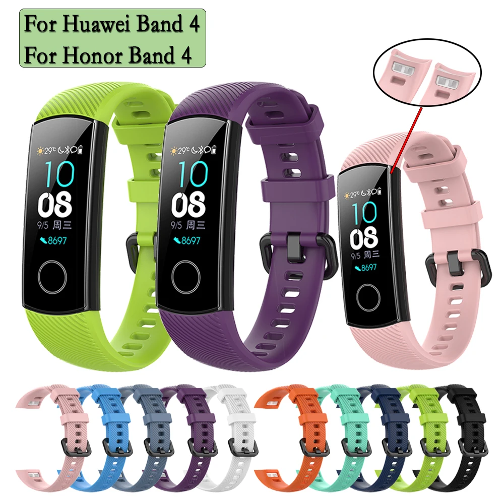 

Soft Silicone Sport Wristbands For Huawei Band 4/Honor Band 4 Band Replacement Watchband Adjustable Bracelet Band