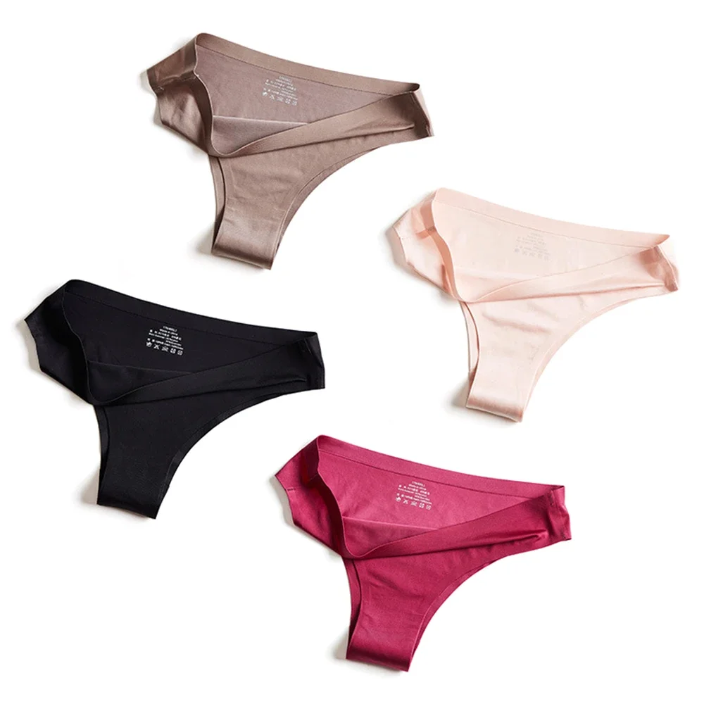

Ice Silk Seamless Underwear Invisible Panties Lingerie Brief Gift
