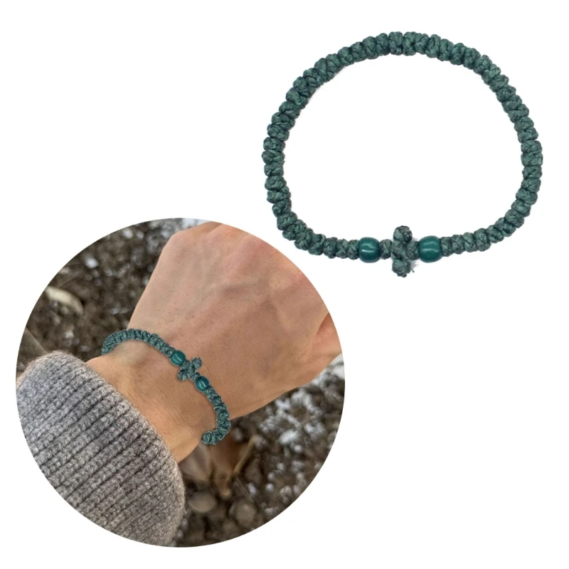 Elegant Greek Orthodox Prayer Bracelet - Adjustable Religious Handchain