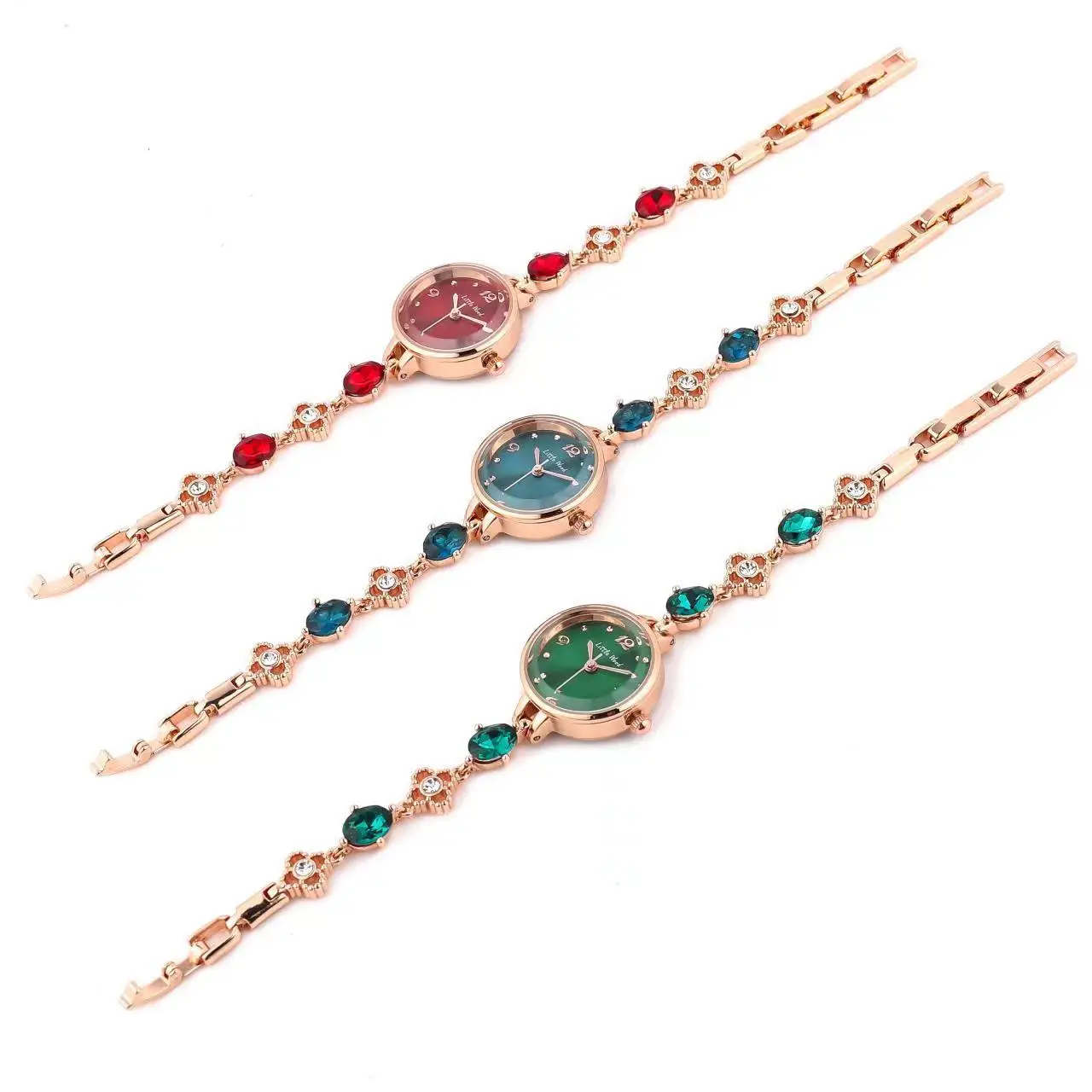 UTHAI L59 Women's Fashion Quartz Small Green Waterproof Bracelet Watch Ladies Jade Wristwatch Clock