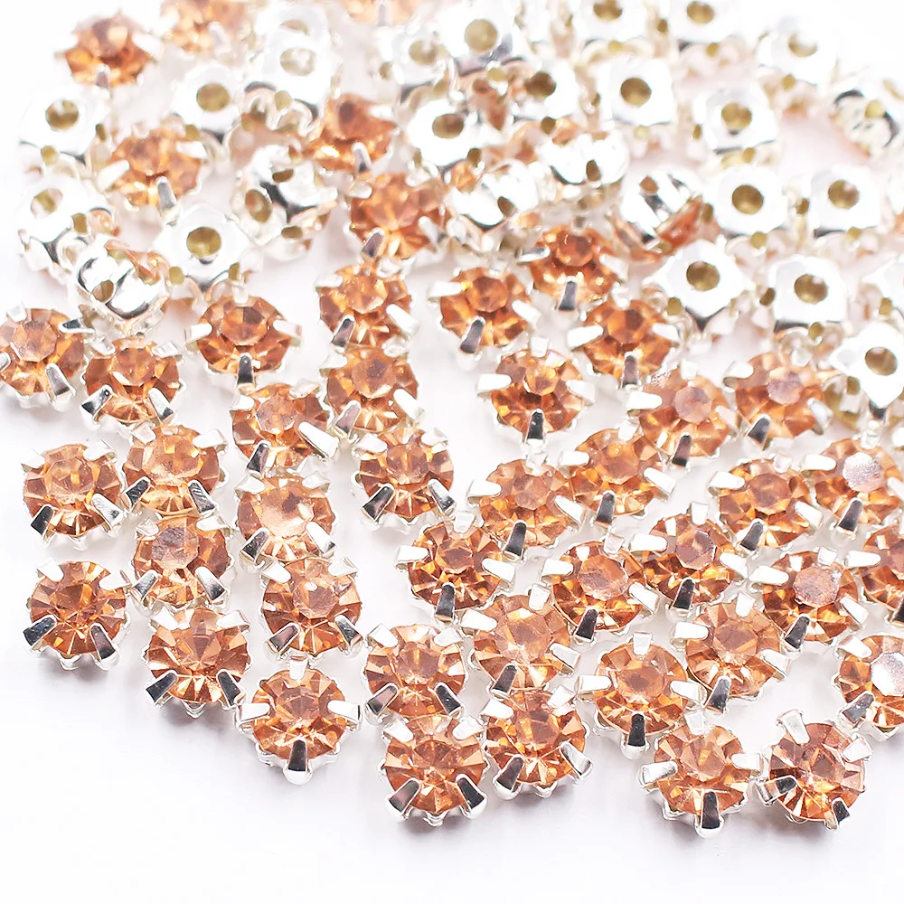 Shimmering Crystal Glass Silver Rhinestones for DIY Clothing and Fabric Crafting