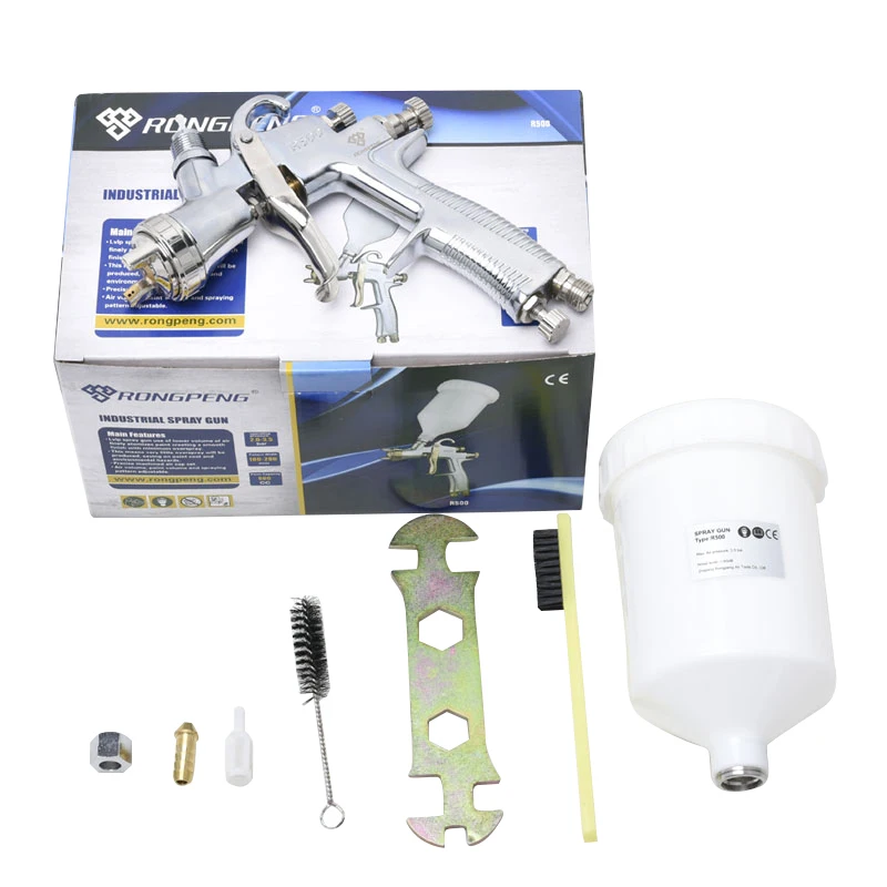 

LVLP Air Spray Gun RONGPENG R500 1.3mm,1.5mm,1.7mm,2.0mm Nozzle Separately Supplied All Surface Spray Gun Airbrush For Cars