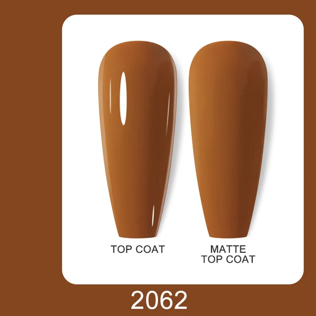 Arte Clavo 15ml Brown Coffee Color UV Gel For Nail Gel Nail Polish Varnish Hybrid Glitter Decoration Base Top Coat Set 2062