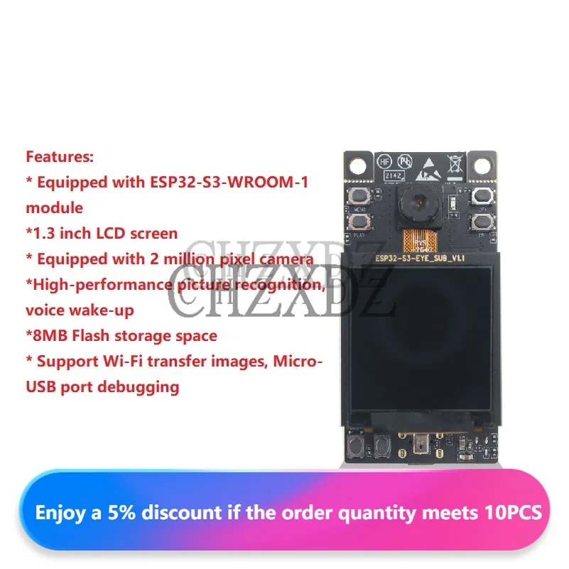 

ESP32-S3-EYE Development Board, Equipped With ESP32-S3 Chip, AI Development Framework ESP-WHO, Camera/LCD Display And Microphone