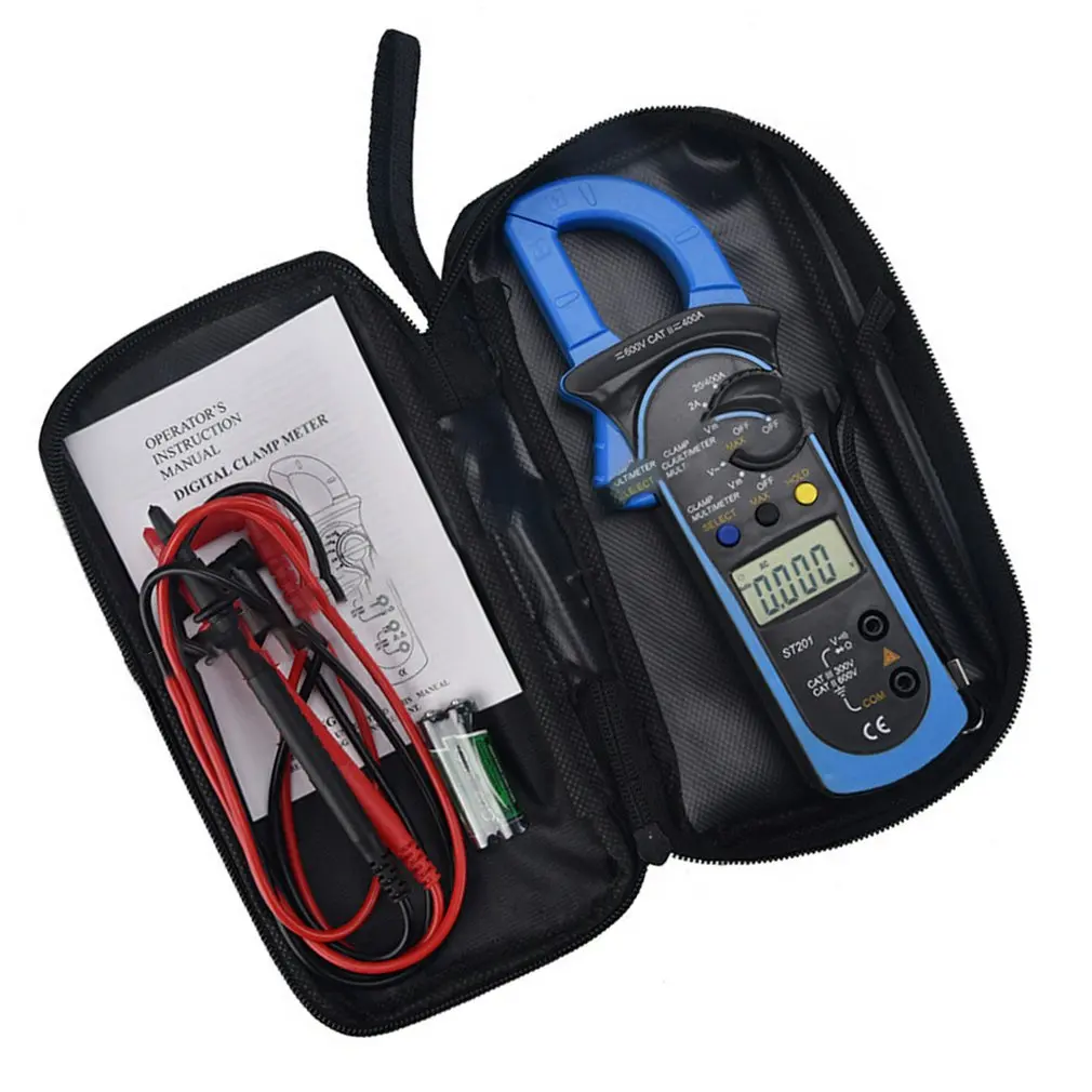 NEW ST201 Digital Clamp Multimeter Resistance ohm Tester AC DC Clamp  Ammeter Transistor Testers Voltmeter d Contact lcr meter - AliExpress