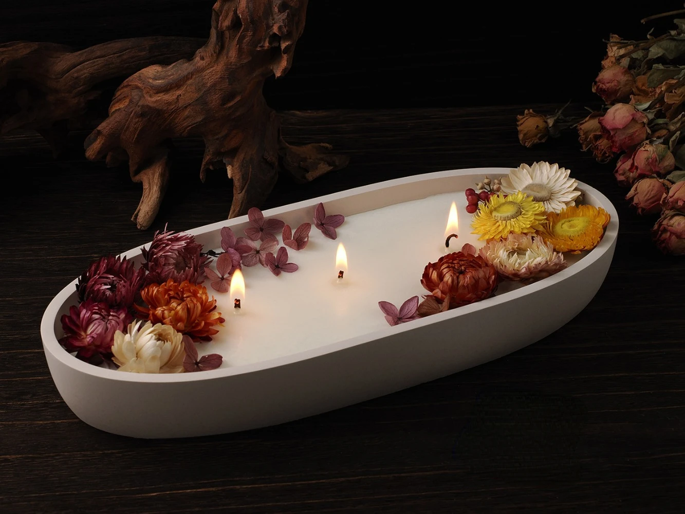Silicone Mold Oval Cement Ship Shape Candle Jar DIY Concrete Plaster Flower Pot Wax Box Tray Home Decor