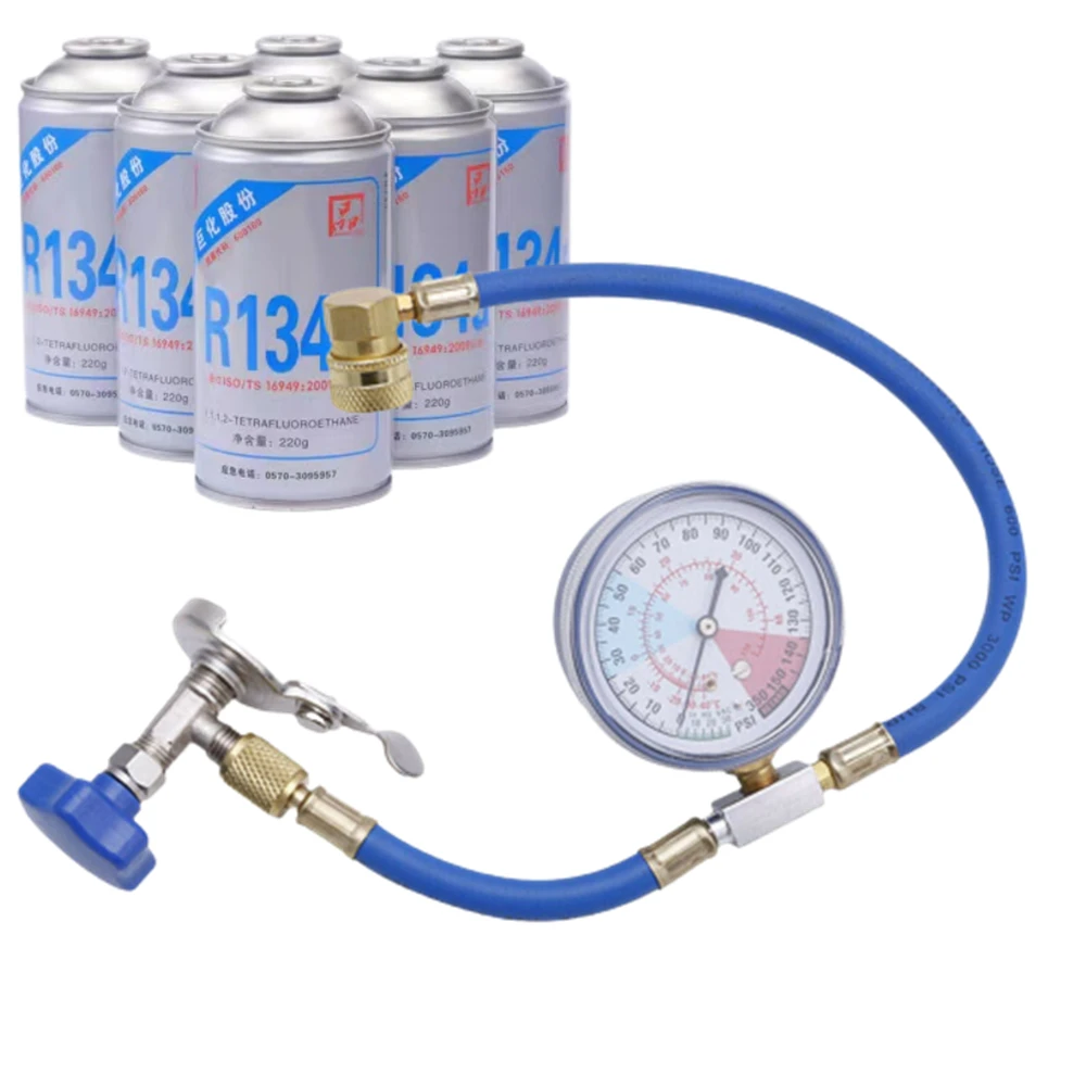 Universale R134A Tubo Freon Strumento Di Riempimento Riempimento Auto Aria Condizionata R22 R134A Manometro Refrigerante Per Auto
