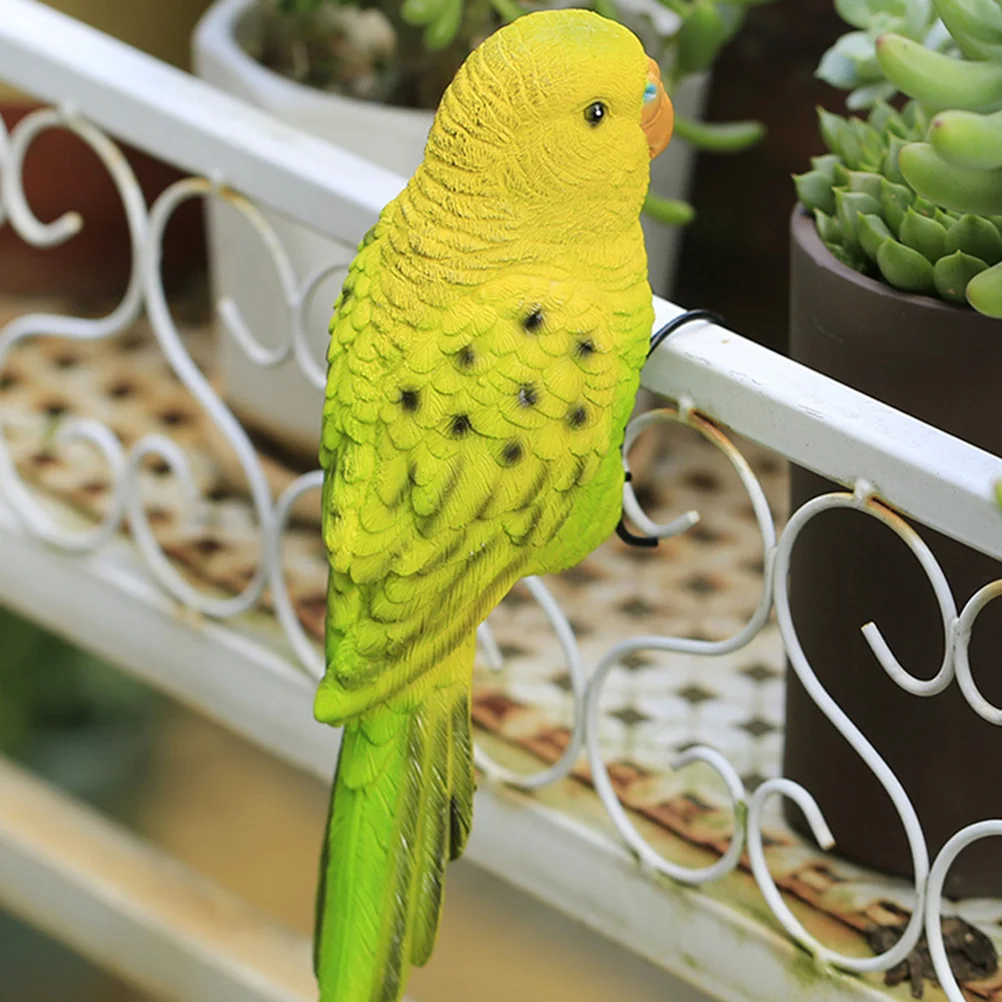 

Decorative Bird Simulation Parrot Statue Resin Crafts Iron Lifelike Simulated Birds