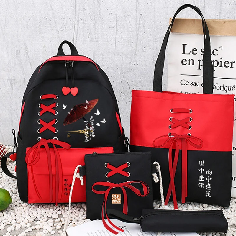 

Школьный ранец с аниме Tian Guan Ci Fu XieLian HuaCheng, повседневная дорожная сумка через плечо для мальчиков и девочек, студенческий рюкзак для пары
