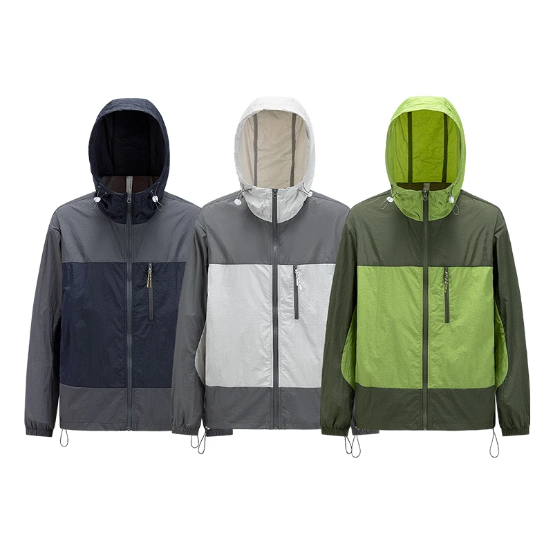 UPF50+Sunscreen Jacket 2024 Summer Trendy Brand Mountain Outdoor Sports Contrast Sunscreen Clothing Couple Casual Windbreaker