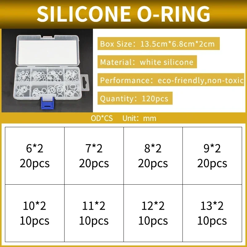 Description Picture 6 of itemLight repair boxed nitrile silicone fluorine rubber repair kit sealing valve waterproof combination kit gasket o-ring