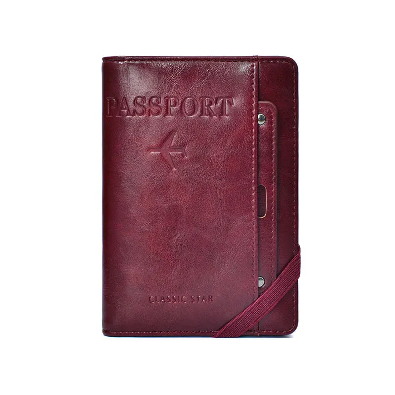 Premium RFID Blocking Leather Passport Holder and Travel Wallet