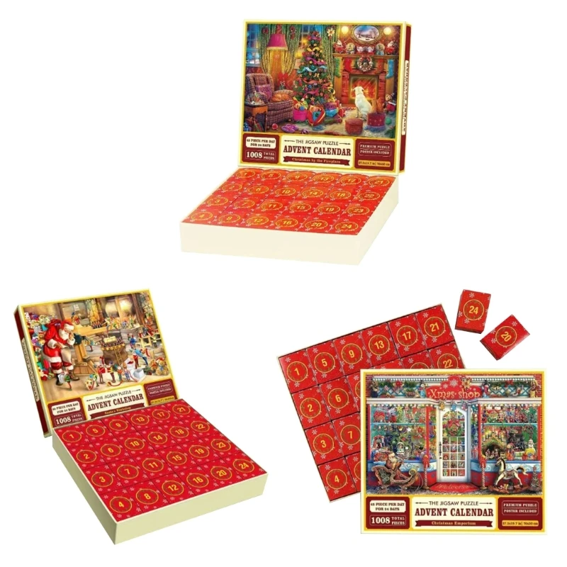 

Christmas 24 Days Countdown Calendar Puzzle Christmas Advent Puzzles Countdown to Christmas Puzzle Christmas Toy