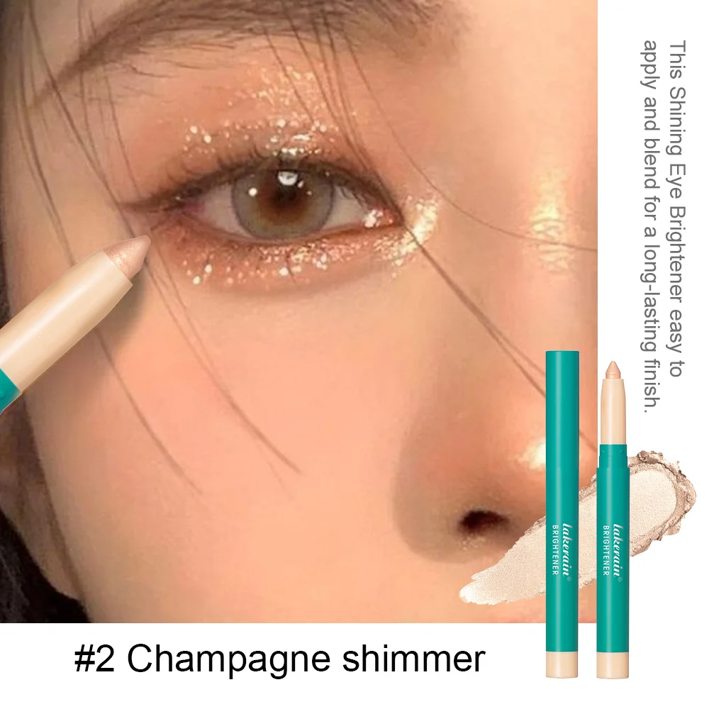Eyeshadow Stick Single Color Pearl Eyeshadow Eyeliner Pearlescent Pencil Waterproof Glitter Pigment Brightening Makeup Eyeshadow Stick Cosmetics