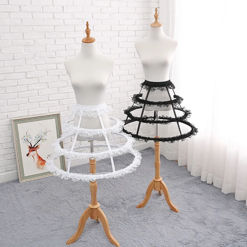 

Brand New Petticoats for Wedding Party Dress White/Black Bridal Evening Underskirt 3 hoops Cool Lolita Cosplay Crinoline