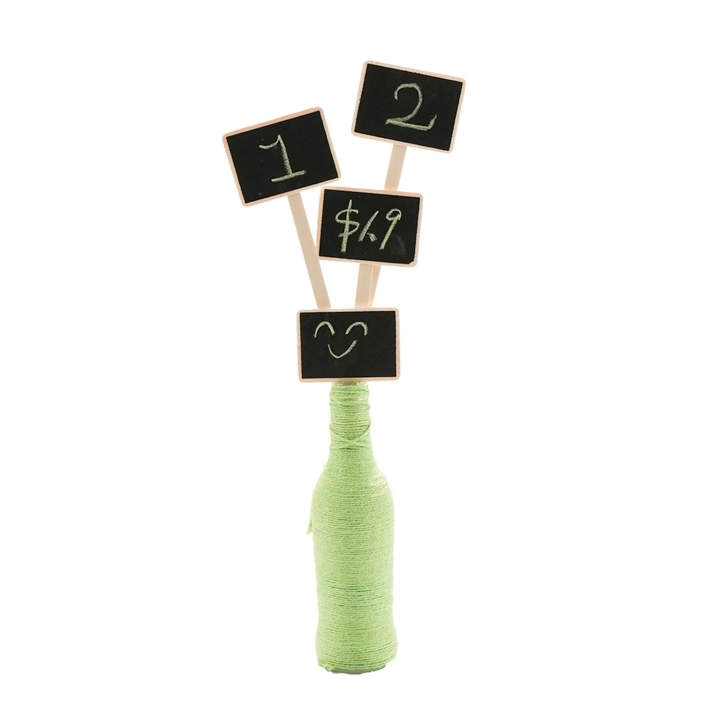 Classic Mini Retro Wooden Blackboard Price Tag Message Board Wordpad Chalkboard Garden Flower Wood Card Plug-in Sign Plaques