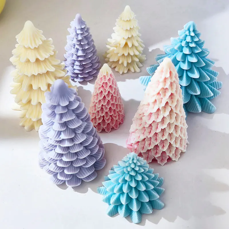 

Christmas Tree Candle Silicone Mold, Homemade Aromatherapy Plaster Ornaments, Holiday Creative Decor, Resin Epoxy Mould
