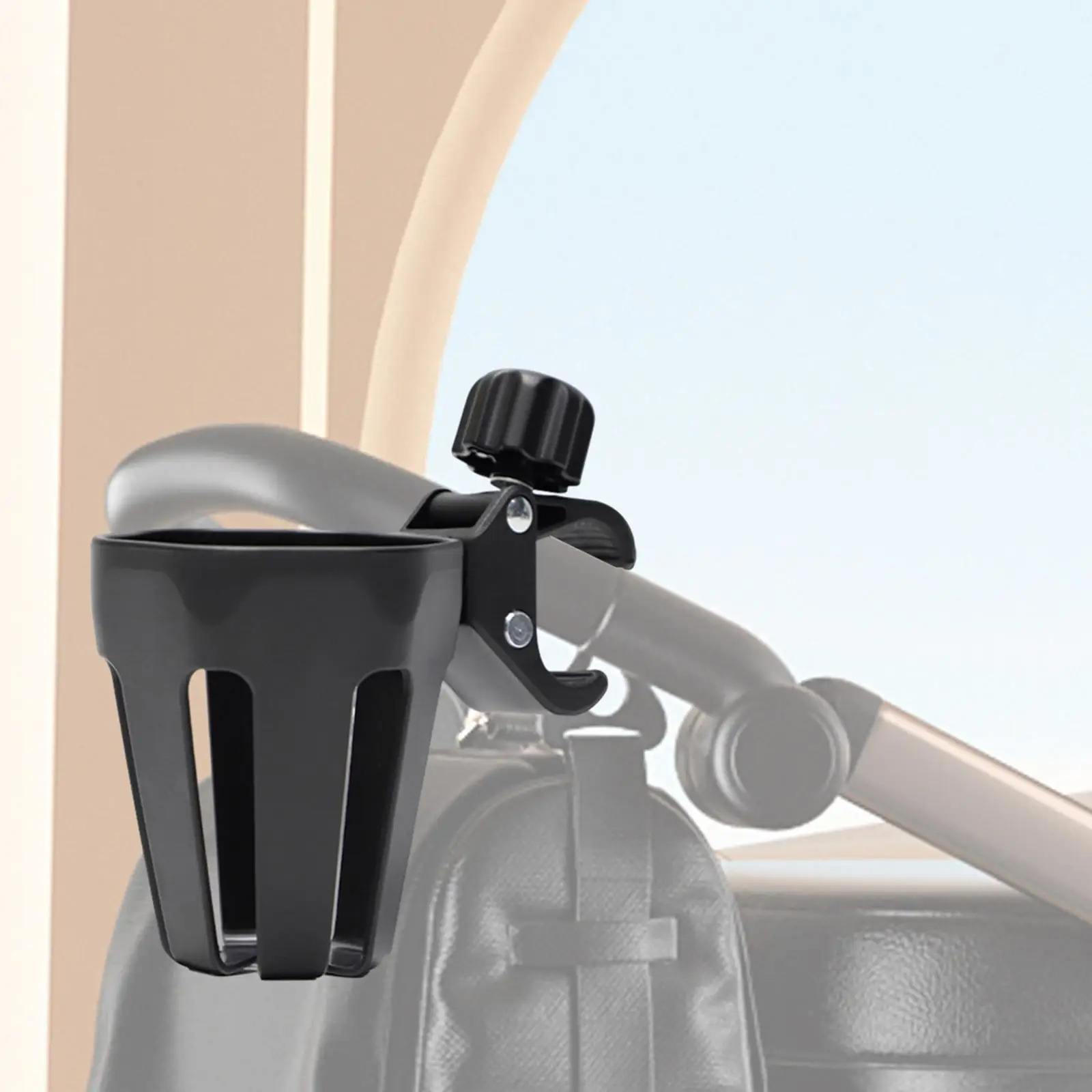 

Pushchair Cup Holder Adjustable Bottle Organizer Pram Cup Holder