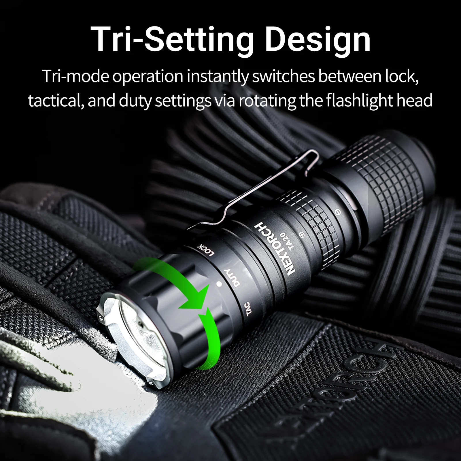 Nextorch TA30C 1600 Lumens Tactical Flashlight with 2 Steps Metal Tail  Switch,easily Get Momentary on And Strobe with Battery - AliExpress