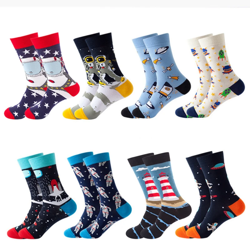 

Autumn and winter new fashion personality starry trend socks female hip-hop mid-tube socks cotton wholesale long socks