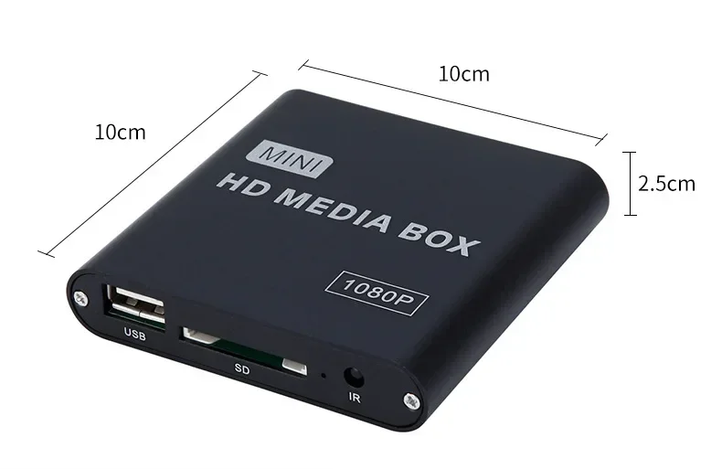 REDAMIGO HD 1080P Mini samochodowy odtwarzacz multimedialny do środek samochodu dysku HDD U odtwarzacz multimedialny z ładowarką samochodową IR Extender AV SD/MMC