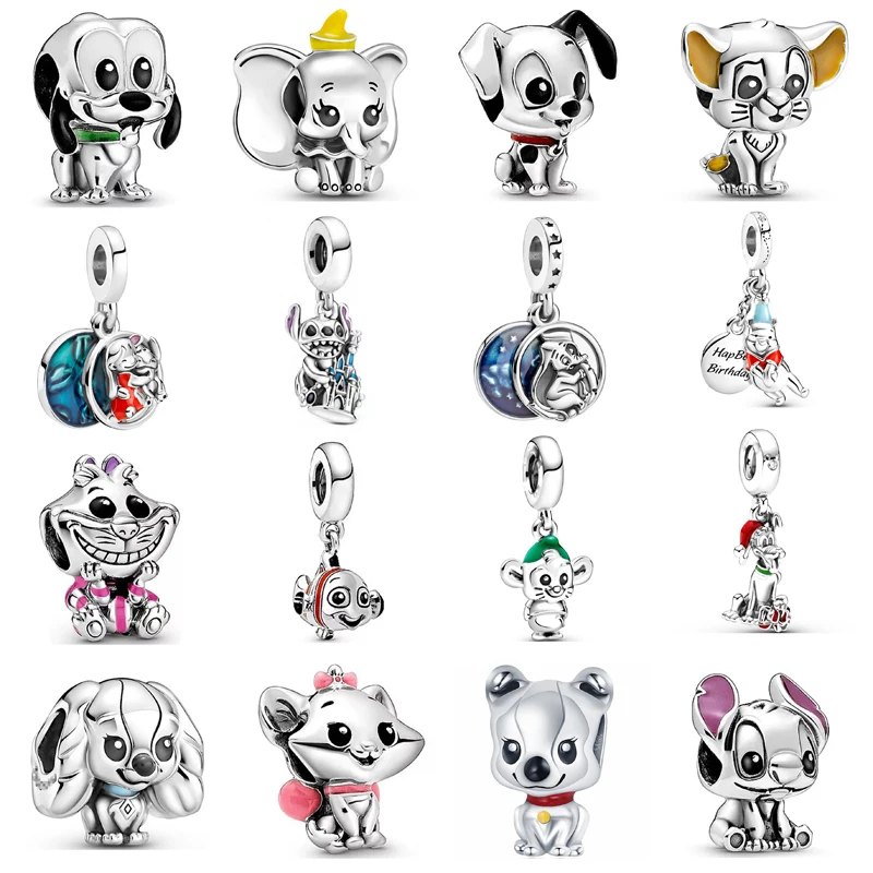 

New fashion charm original kitten elephant fish beads suitable for the original Pandora ladies bracelet jewellery accessories