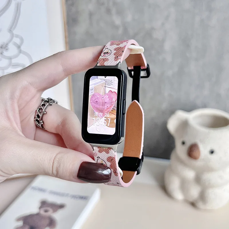 

Ремешок холщовый для Huawei band 8, сменный спортивный браслет для наручных часов Huawei band 8/7/6/6Pro, с мультяшным рисунком