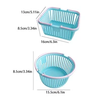 New Plastic Basket Organizer Portable Shopping Storage Box Desktop Sundries Toy Fruit Stationery Organizer Home Storage Baskets 6