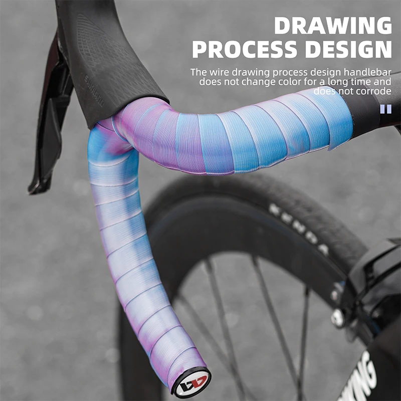 Cintas de manillar de bicicleta de carretera hechas de EVA +  PU, cinta reflectante de color degradado para barra de bicicleta de  carretera, cintas de manillar de bicicleta de engranaje fijo