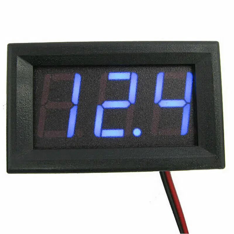 DC4.5V-30V Waterproof Digital Voltmeter Car Boat Motorcycle 0.56inch LED Display thumbnail 6