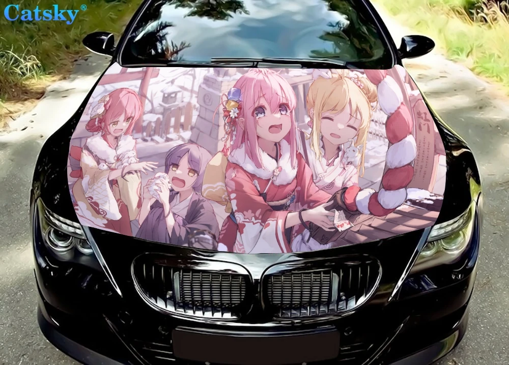 

Anime Bocchi The Rock Car Hood Sticker Protection, Car Body Decoration Sticker, Vinyl Sticker for Car, Car Color Graphic Sticker
