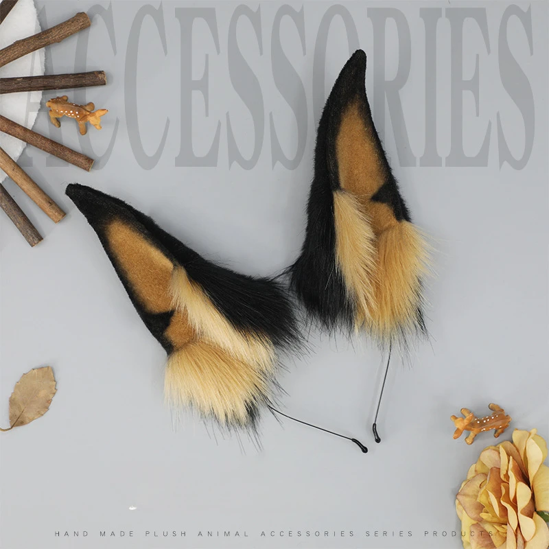 

Plush Headwear Cosplay Dog Ear Prop Simulation Animal Ear Hair Accessories Dog Ear Hair Hoop