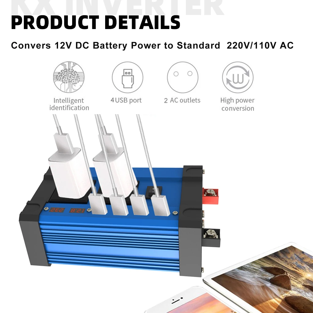 Solar System Kit Combination 6000W Inverter 30A Controller 300W Solar Panel 12V to 220V/110V Smart Charge & Discharge Camping solar inverter solar panel kit solar combiner box solar power panel kit