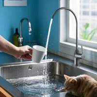 ก๊อกน้ําไฟฟ้าปั๊มน้ํา 12V 1.5L/min ก๊อกน้ําปั๊มดูดอัตโนมัติ Caravan ไฟฟ้าห้องครัวปั๊มน้ําสําหรับห้องครัว 6