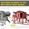 Chicken Coop Wooden Chicken Tractor Outdoor Hen House Poultry Cage Back Yard Chicken Coops with Run 5