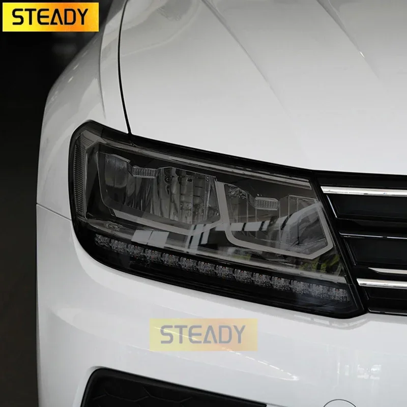 

Car Headlight Protective Film Tint Taillight Smoked Black Transparent TPU Sticker For VW Volkswagen Tiguan 2017-2019 Accessories