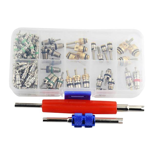 Car Air Conditioner Valve Core R12 R134A Durable Direct Replace Repair Set
