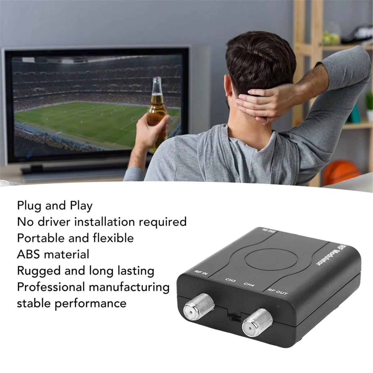 HDMI RF Modulator HDMI-Compatible RF Modulator Adapter RF Modulator Coaxial Converter HD Multimedia Interface to NTSC hdmi rf modulator