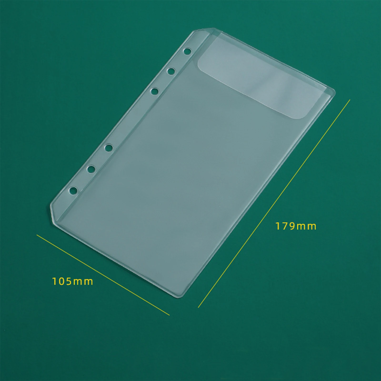 Binder Pockets A6 Binder Pockets 6 Holes Cash Envelopes For Budgeting Clear Zipper Folders For 6-Ring Budget Binder