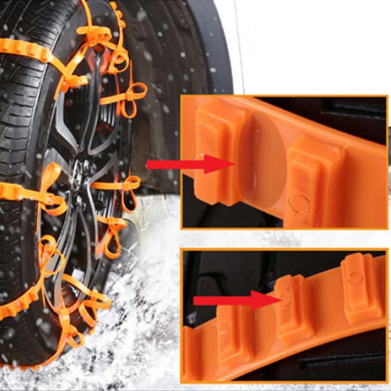 Winter Car Snow Chain Antiskid Car Motorcycle Outdoor Snow Tire Emergency Anti-Skid Tyre Chains Auto Accessories