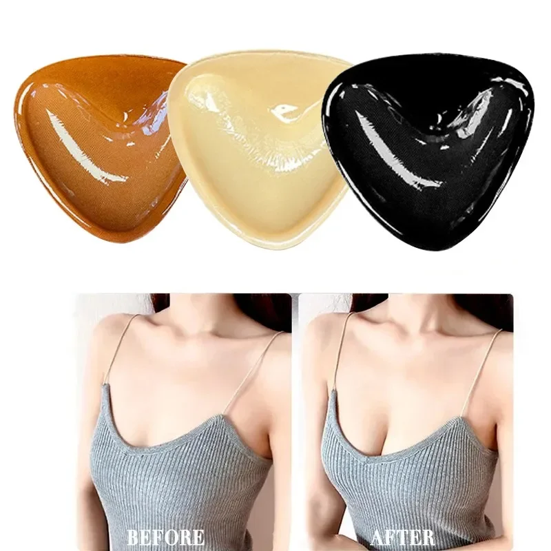 Double Sided Adhesive Sticky Bra Inserts Push Up Thick Sponge Breast Lift Pads Swimsuit Bikini Cup Enhancer sticky bra bra pads inserts bra insert pads