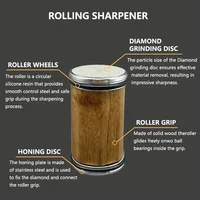 Rolling Knife Sharpener Fixed Angle Sharpener Kitchen Sharpener Sharpening Stone Tumbler Knife Sharpening Diamond 2