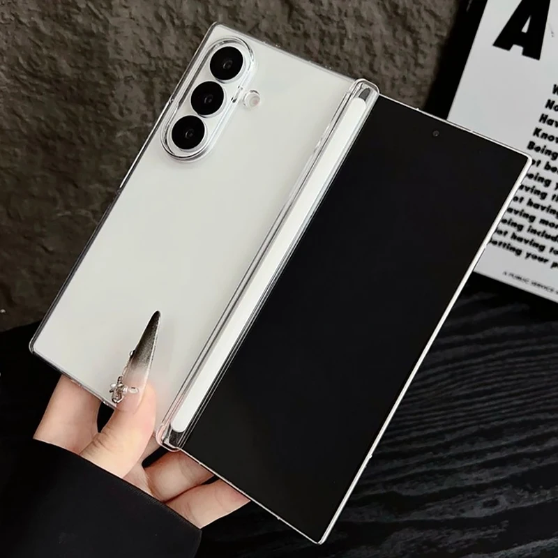 Transparent Magnetic Hinge Protector Shockproof Hard Phone Case